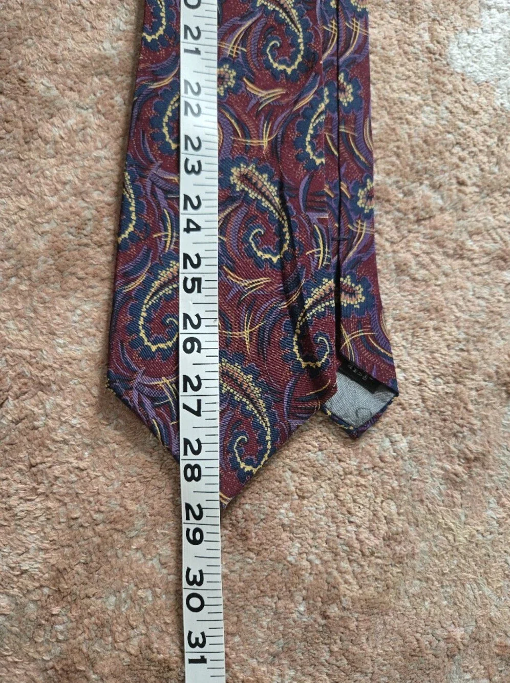 Christian Dior Classic Burgundy Paisley Tie